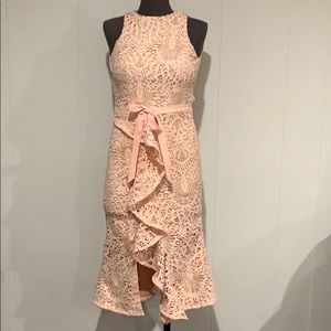 Jarlo Peach Pink Lace Dress